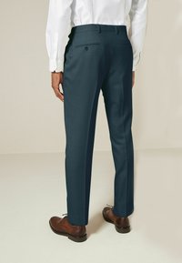 Next SLIM FIT - Oblekové kalhoty - teal blue