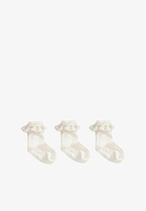3-PACK FRILLY - REGULAR FIT - Čarape - cream