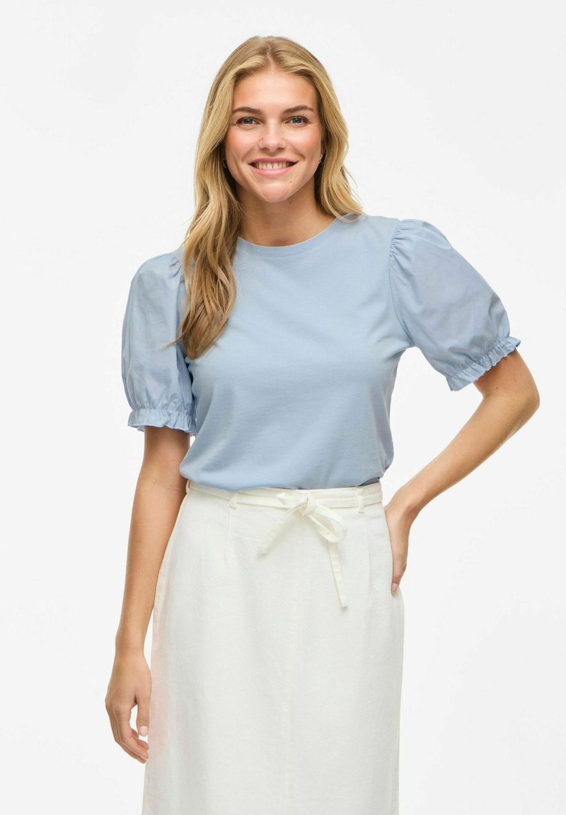 VILA VIRIFA O-NECK  - T-shirts - kentucky blue