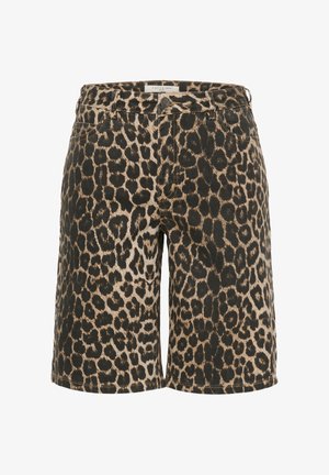 Kaffe Curve, Short en jean - black brown leopard