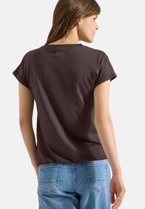 Cecil, KURZARM SHIRT IM TUNIKA-LOOK - T-shirt basique - brown cacao