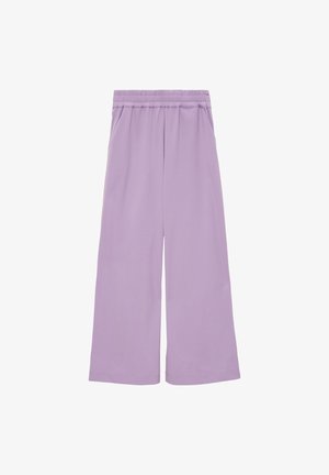 s.Oliver WIDE MIT ELASTIKBUND - Stoffhose - lavendel