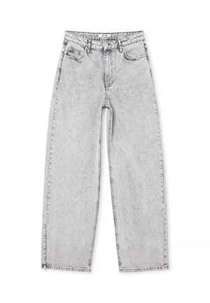 Gai pelēku džinsus ar brīvu piegriezumu, taisnām kājām, piecām kabatām un vieglu nolietojumu. Pabeigti ar klasisku pogu un rāvējslēdzēja aizdari.