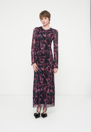 MAUDE LIQUID SWIRL LONGSLEEVE MAXI DRESS - Maxi ruha - multi-coloured