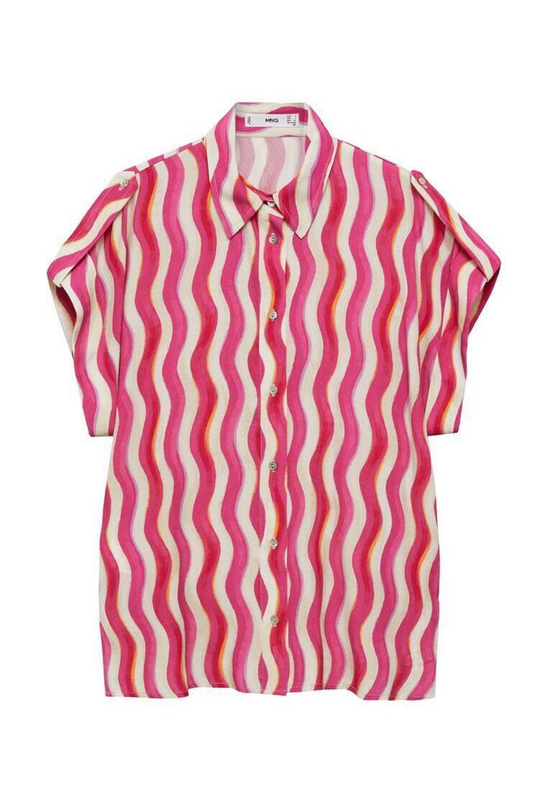 Mango Overhemdblouse donkerroze Mango Overhemdblouse donkerroze