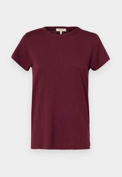 rag & bone THE SLUB - Lihtne T-särk - burgundy