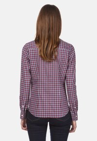 Vincenzo Boretti LEICHT TAILLIERT - Overhemdblouse - weinrot dunkelblau