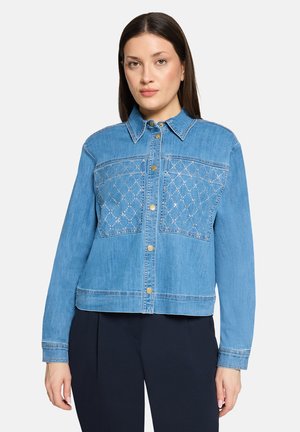 MIT KRAGEN - Chemisier - blau