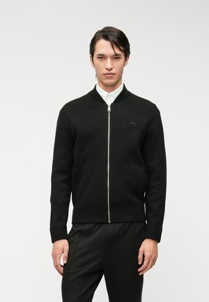 Felpa con zip - black