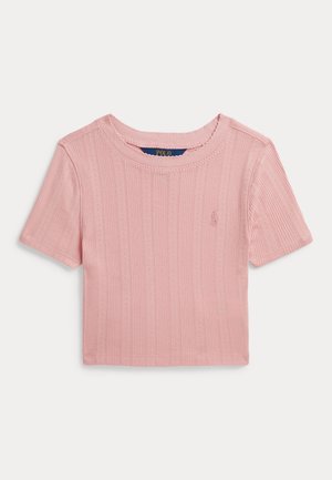 Polo Ralph Lauren, POINTELLE-KNIT COTTON BOXY TEE 7-14Y - T-shirt basic - adirondack rose