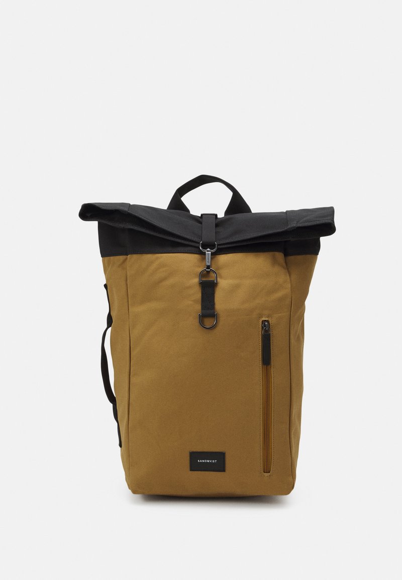 Sandqvist DANTE VEGAN UNISEX Rucksack bronze/black with black new/beige Zalando.co.uk