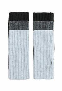 3 PACK - Kynsikkäät - black grey marl charcoal grey
