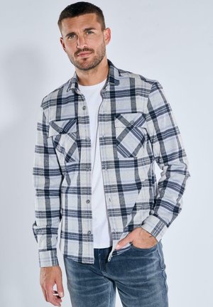 KARO - Shirt - mittelblau