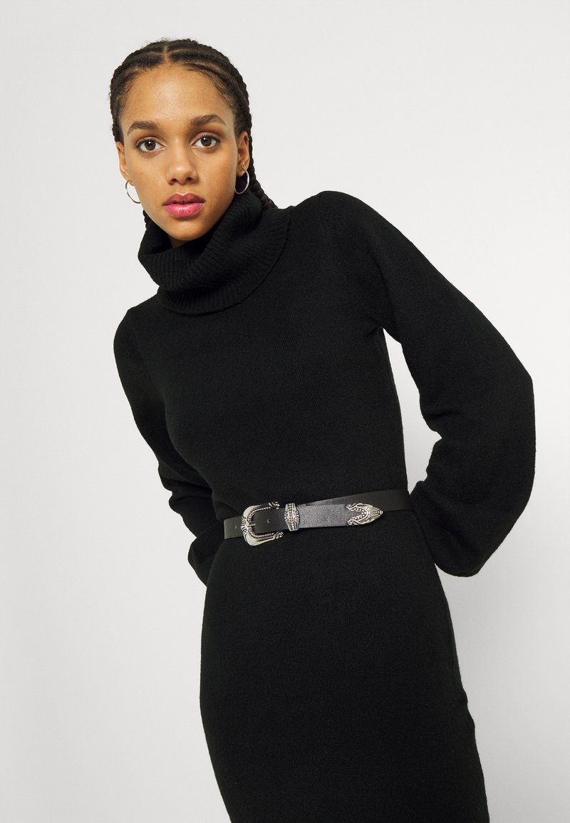 Damen Freizeitkleider | Glamorous SLOUCHY JUMPER DRESS WITH PUFF LONG SLEEVES ROLL Strickkleid black/schwarz - UW20993 Damen Freizeitkleider | Glamorous SLOUCHY JUMPER DRESS WITH PUFF LONG SLEEVES ROLL Strickkleid black/schwarz - UW20993