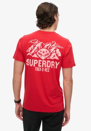 OUTDOOR GRAPHIC - T-shirt imprimé - ferra red marl