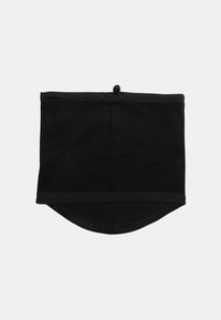 Gaiter nera in tessuto morbido, con fondo arrotondato e cordino regolabile nella parte superiore per una vestibilità sicura.