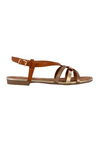 Divine Factory SANDALES PLATES À BRIDE  - Sandalen - camel or