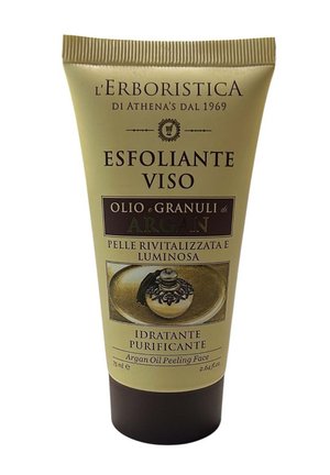 Gesichtsexfolierende Creme mit Arganöl und Granulat für revitalisierte, strahlende Haut, feuchtigkeitsspendend und reinigend, 75-ml-Tube.