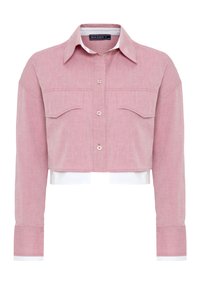 OVERSIZE CROP SHIRT - Blusa - red