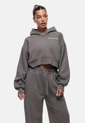 Zip-up sweatshirt - taupe
