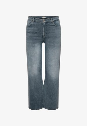 ONLY Carmakoma, WIDE-FIT JEANS CARWILLY HIGH WAIST WIDE LEG FIT JEANS - Jean flare - special blue grey denim