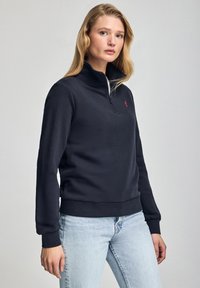 ZIPPER NECK RIGBY GO - Sweatshirt - navy