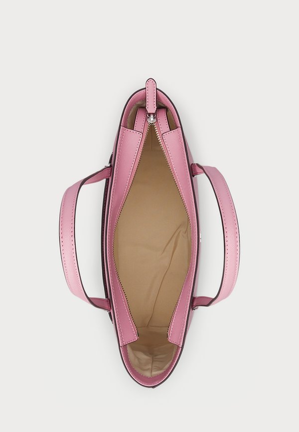 CROSSHATCH LEATHER MEDIUM KARLY TOTE - Handbag - rose mauve2