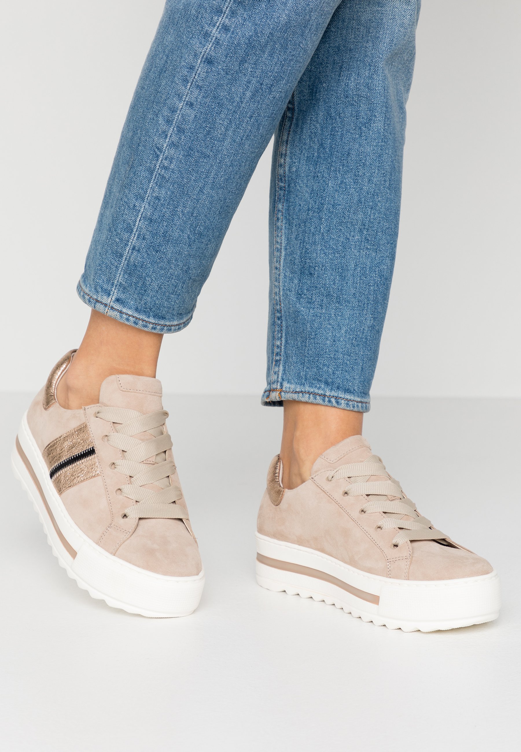 Gabor Comfort Sneakers laag - dessert/schwarz/Beige - Zalando.be