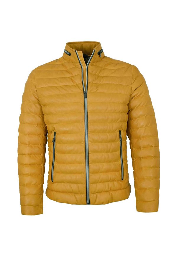 Lederjacke - gebranntes gelb