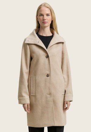 MIT STEHKRAGEN - Kurzmantel - beige heringbone