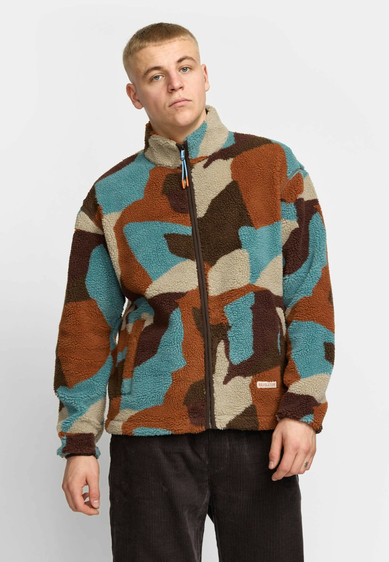 REVOLUTION Fleecejas - brown