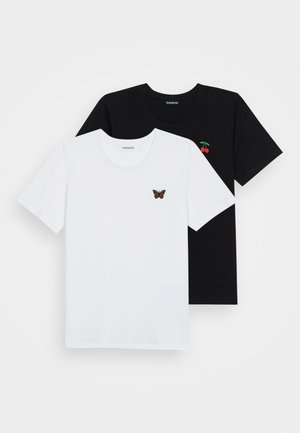 2 PACK - T-Shirt basic - black/white