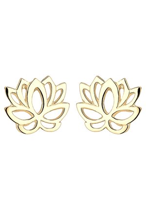 LOTUSBLUME BLUME BLÜTE LOTUS TALISMAN  - Earrings - gold-coloured