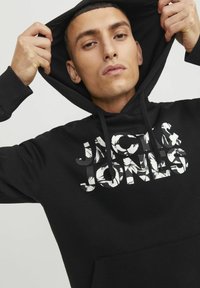 Jack & Jones JJEJEFF CORP HOOD - Sweat à capuche - black