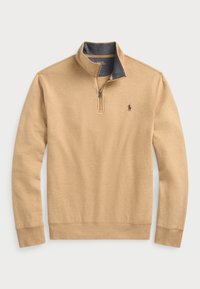 LUXURY JERSEY QUARTER ZIP PULLOVER - Melegítőfelső - classic camel heather