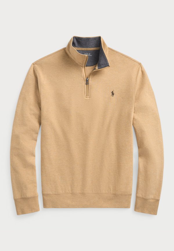LUXURY JERSEY QUARTER ZIP PULLOVER - Sweatshirt - classic camel heather2