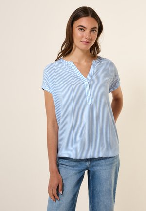 Cecil GESTREIFTE KURZARM - Blouse - blau
