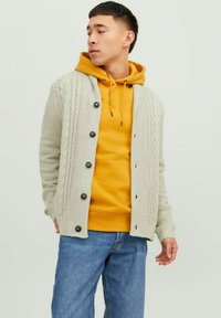 Jack & Jones CRAIG SHAWL NECK - Jopica - white melange