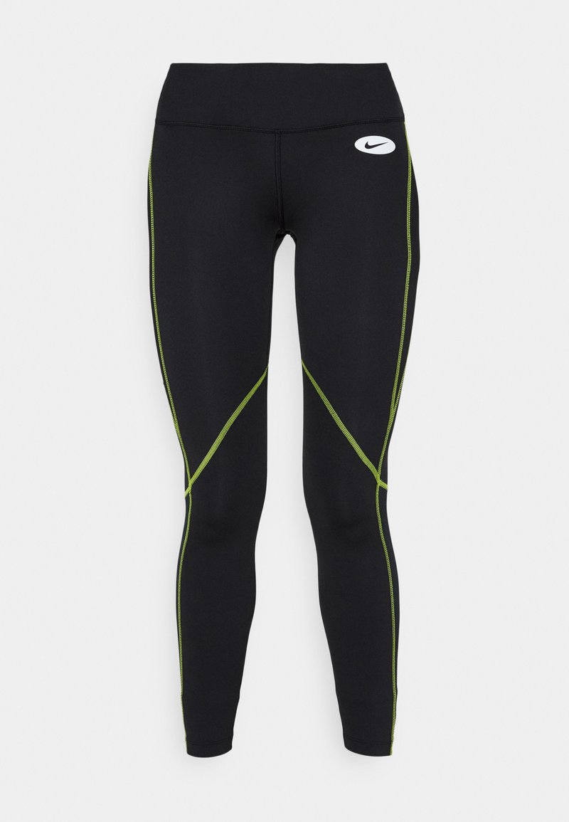 Damen Sportbekleidung | Nike Performance Tights black/atomic green/white/schwarz - YW06543 Damen Sportbekleidung | Nike Performance Tights black/atomic green/white/schwarz - YW06543