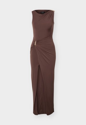 Bardot, REED DETAIL MAXI DRESS - Φόρεμα από ζέρσεϊ - chocolate
