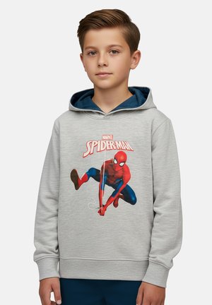 Spiderman, MARVEL SPIDERMAN KAPUZENPULLOVER HOODIE SWEATSHIRT PULLOVER - Hoodie - grau