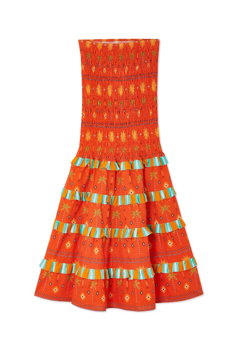 never fully dressed orange skirt Never Fully Dressed Cairo Dorris satin maxi skirt in orange sun print -  part of a set