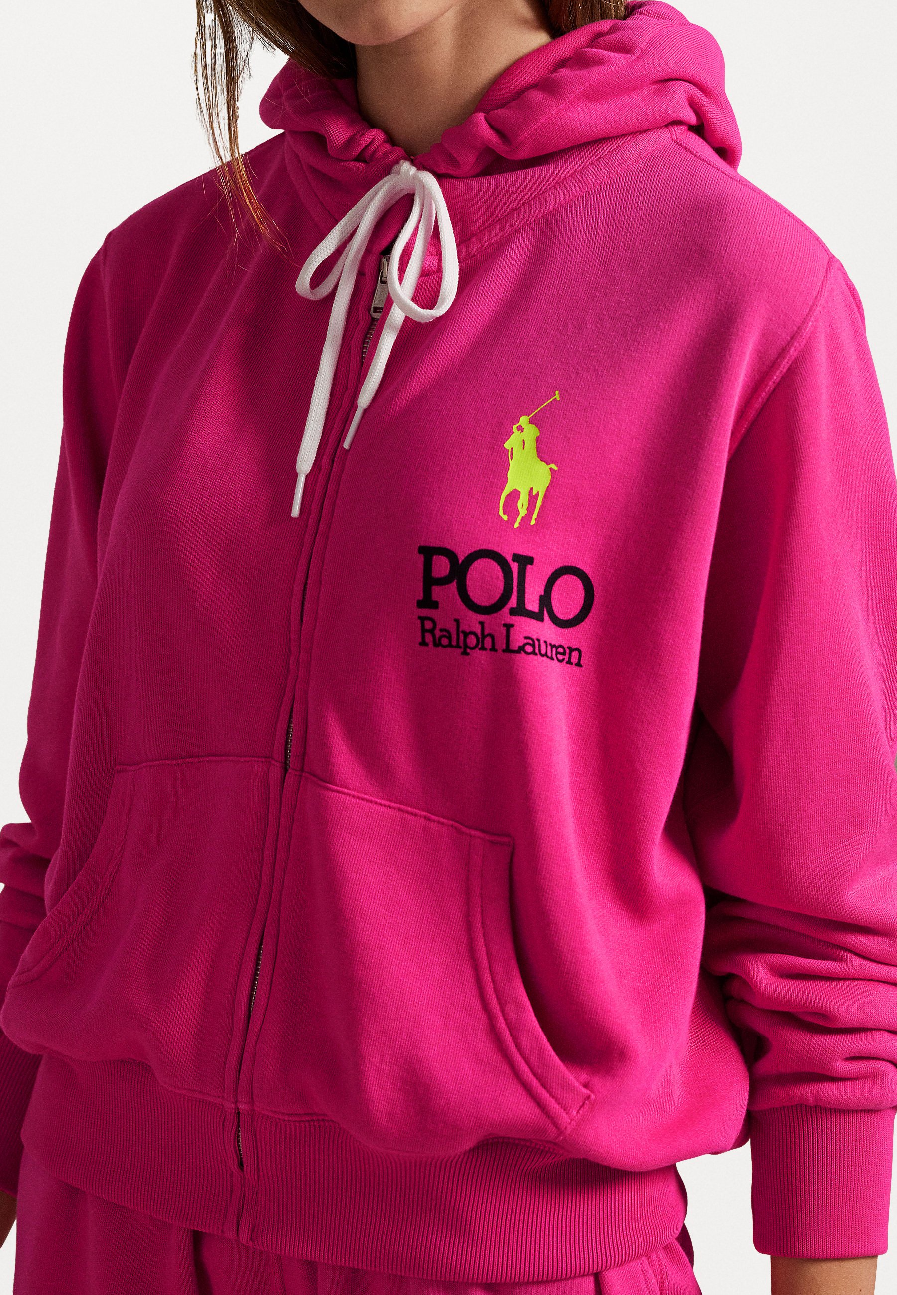 トップス Ralph Lauren bigpony zip hoodie pink USA Pink Pony Logo Fleece Hoodie