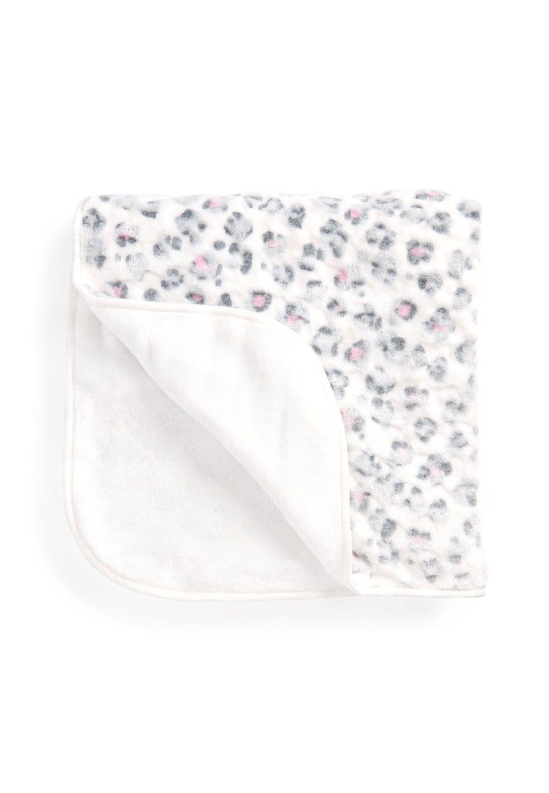 Next BABY FLEECE BLANKET Baby blanket white leopard/white Zalando.de