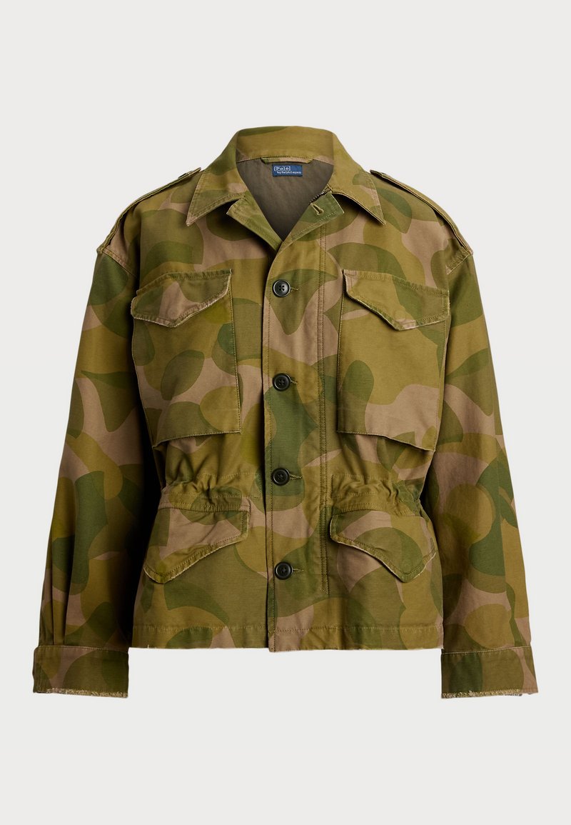 Polo Ralph Lauren PRINTED CROPPED FIELD JACKET - Nyári dzseki - green/brown