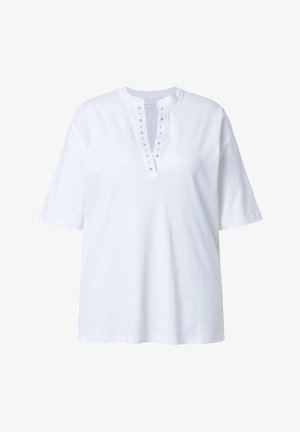 Ulla Popken, T-shirt con stampa - snow white