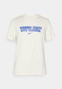 TEE WINNING - Sportska majica - light bone/racer blue