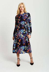 Liquorish SPECKLE FLORAL  - Day dress - black