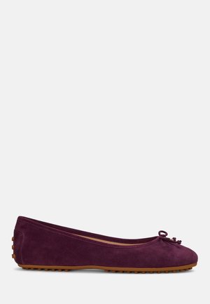 Lauren Ralph Lauren JAYNA SUEDE DRIVER FLAT - Μπαλαρίνες - pinot noir