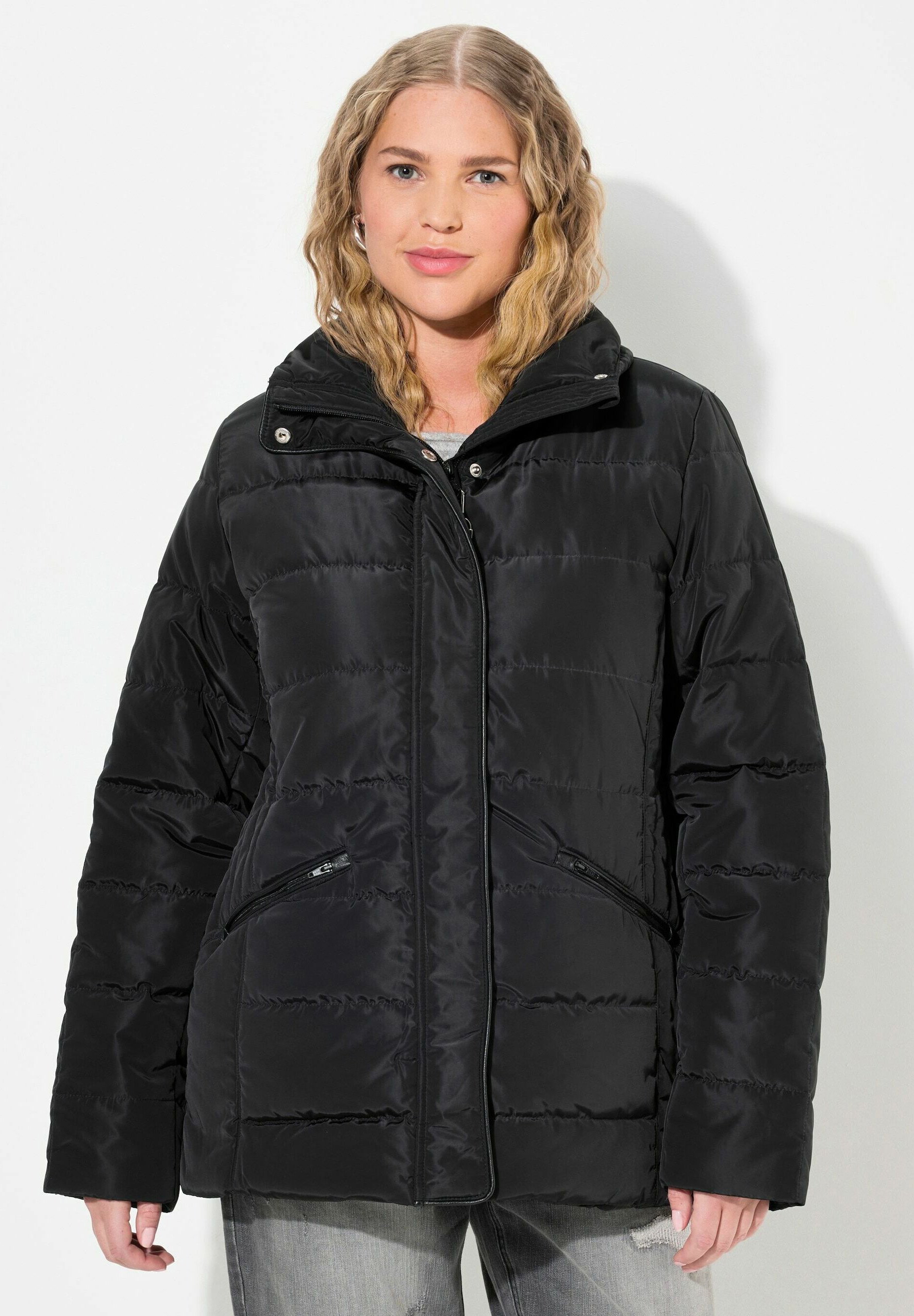 Ulla Popken Abrigo de invierno black/negro